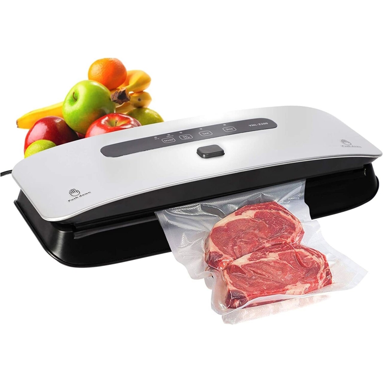 Food Vacuum Sealer Machine Strong Suction Power Dry And Moist Mode Starter Kit For Food Preservation
